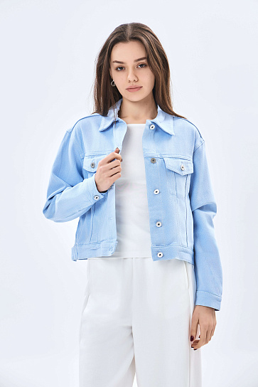 Женская ветровка короткая длина AW23W-DE043-148573 фото